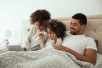 family reviewing VA loan options together at home