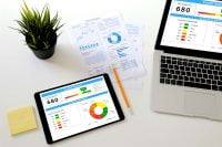 credit report on tablet and desktop