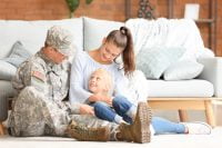 veteran and his family